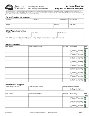  Request for Medical Supplies 2016-2024