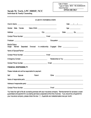 SMT Client Intake Form DOC