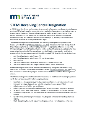  STEMI Application Template for MDH Employees 2019