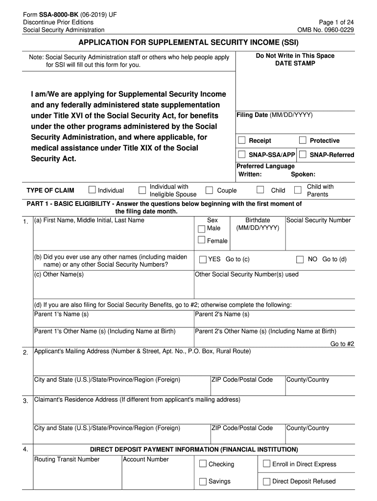 Ssa 8000 Bk 06 PDF  Form