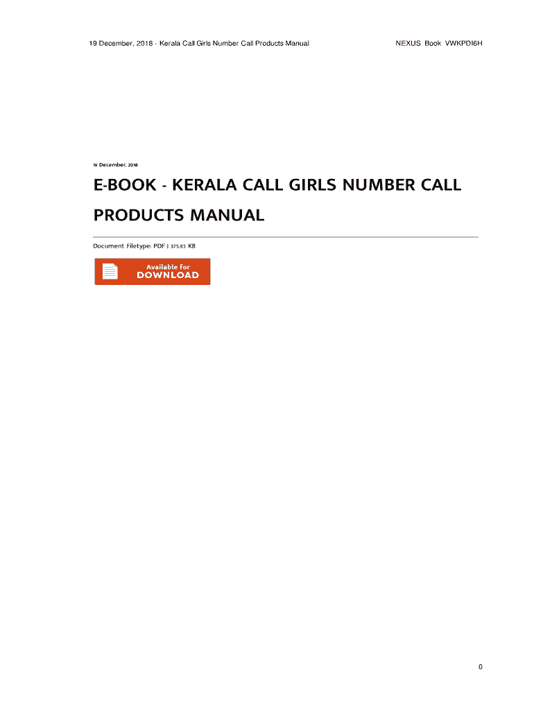 Kerala Call Girls  Form