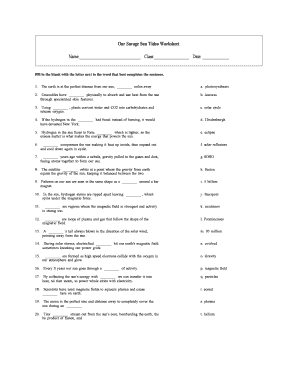 Blank Sun Worksheet  Form