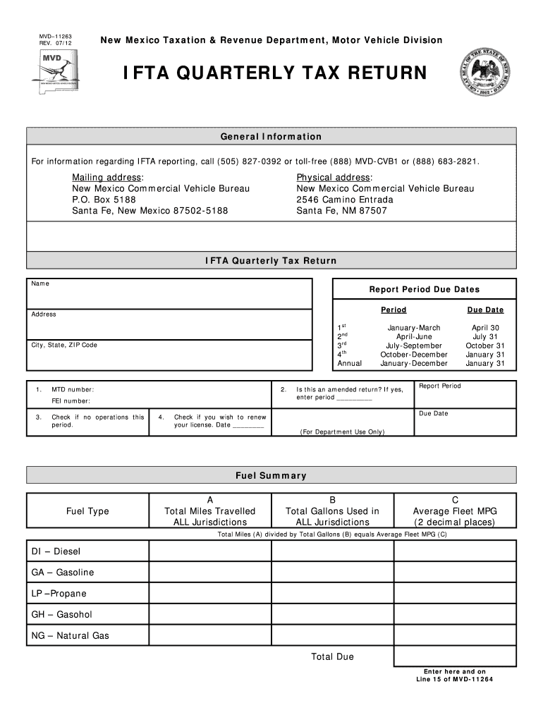 For Information Regarding IFTA Reporting, Call 505 827 0392 or Toll 888 MVD CVB1 or 888 683 2821