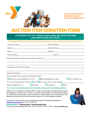 Get and Sign Ymca Donation Form 2017-2022