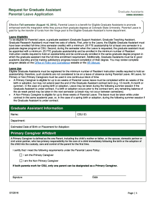  Application for Parental LeavePart 1 Request 2016-2024