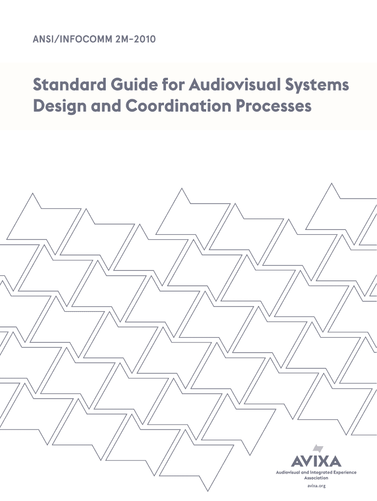 InfoComm International Standards Standard Guide for Audiovisual Systems Design and Coordination Processes  Form