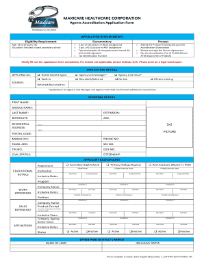 FO SS 0 010 Agents Accreditation Application Formrev 05