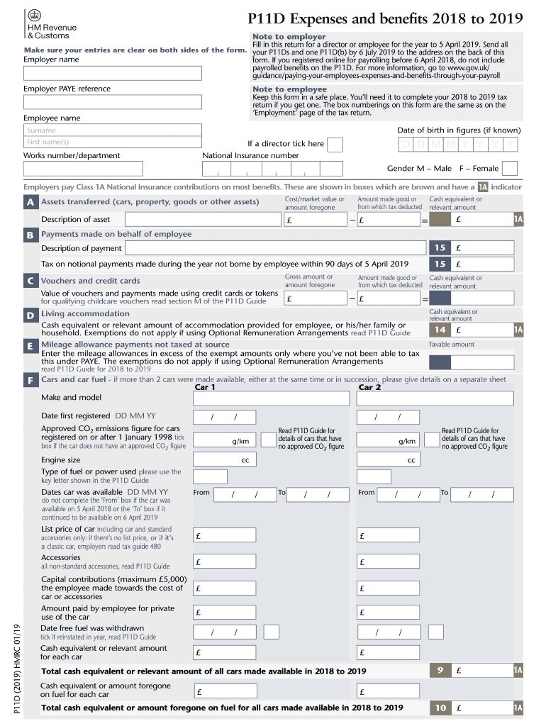  P11D Expenses and Benefits to P11D Expenses and Benefits to 2019-2024