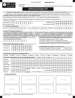 Exide Life Insurance Proposal Form PDF