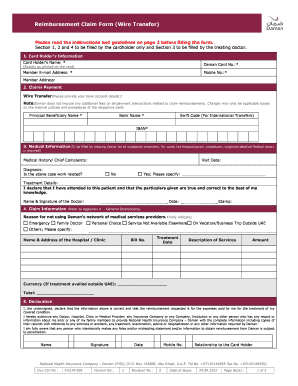 Thiqa Reimbursement Form