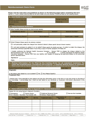 Thiqa Reimbursement Form