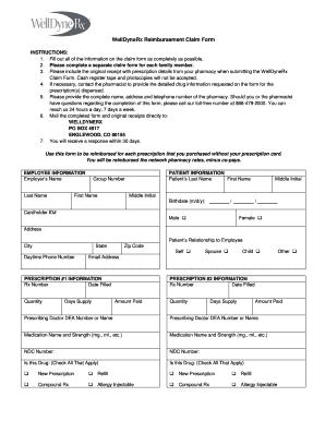 Welldynerx Reimbursement Form