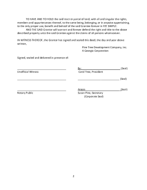 Corrective Deed Georgia  Form