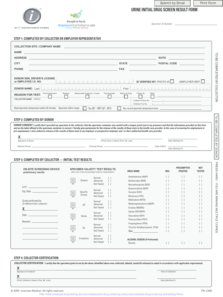 Drug Test Form PDF