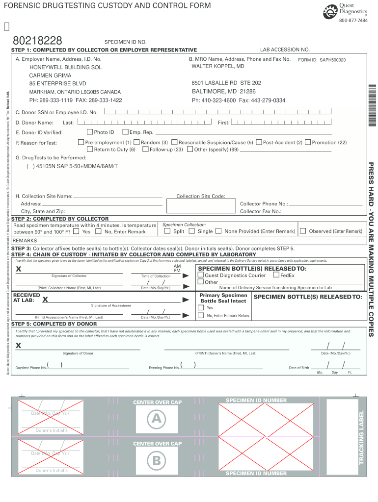 Blank pre employmemt urinalysis forms Fill Out and Sign Printable PDF