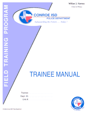 Field Training Checklist Texas School District Police Chiefs&amp;#39; Association  Form