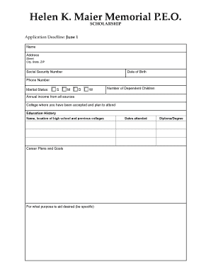 Smis Scholarship  Form