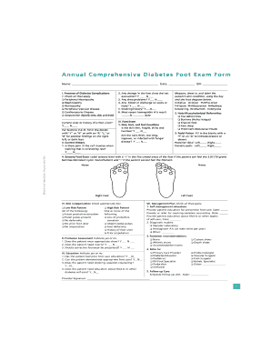 Annual Diabetic Foot Exam Form