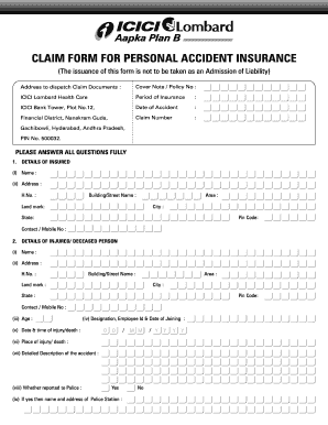 Icici Claim Form