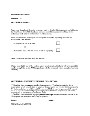 Accountable Receipt PDF  Form