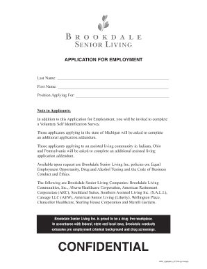 Brookdale Careers  Form