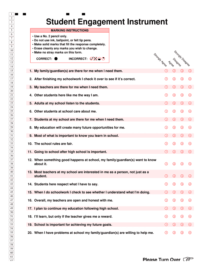 Student Engagement Instrument  Form