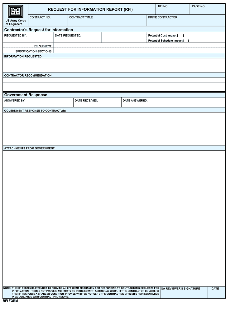 Rfi Form