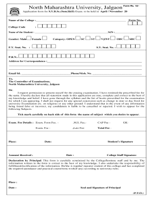 Bsc Exam Form