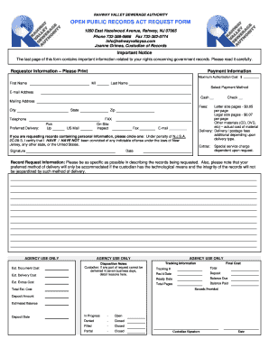 Open Public Records Act Request Form Rahway Nj