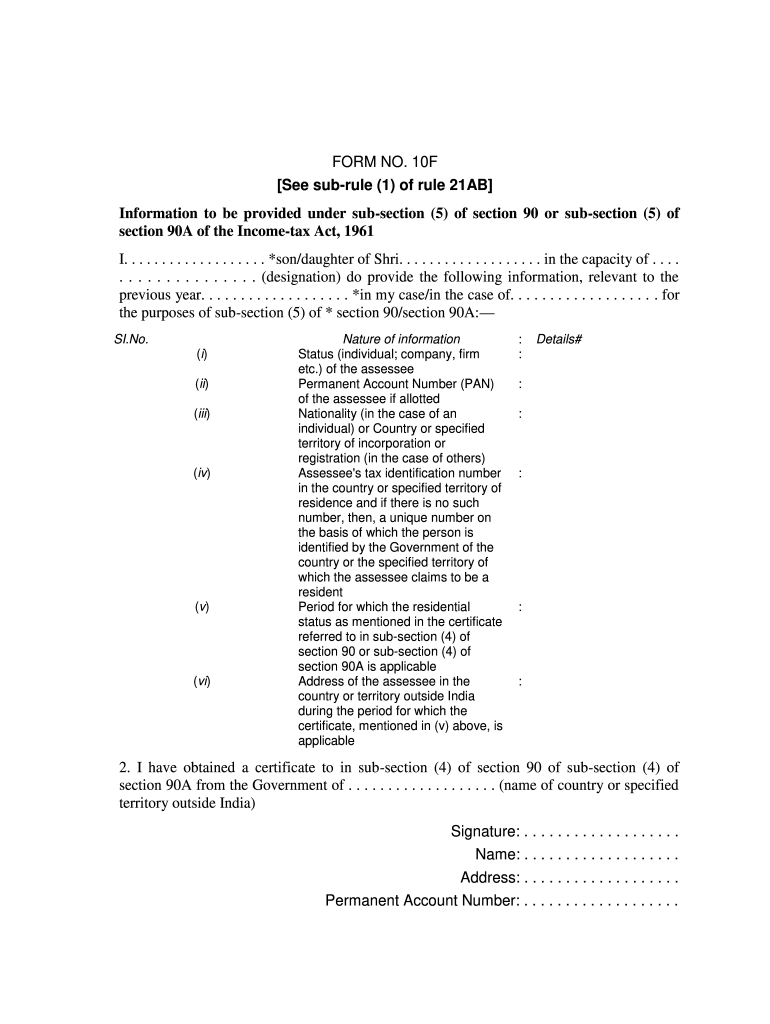 Form 10f Word Format