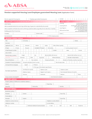  Absa Home Loan Application Form PDF 2009-2024