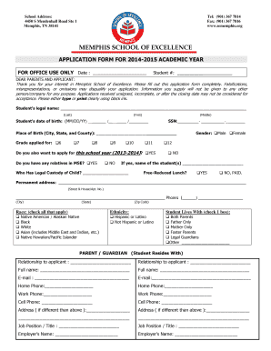 School of Excellence Application Form
