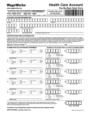 WageWorks Healthcare FSA Paper Claim Form Myhss