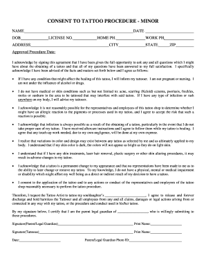 Tattoo Consent Form Florida - Fill Out and Sign Printable PDF Template |  signNow
