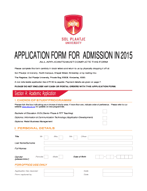  University of Northern Cape Online Application 2015