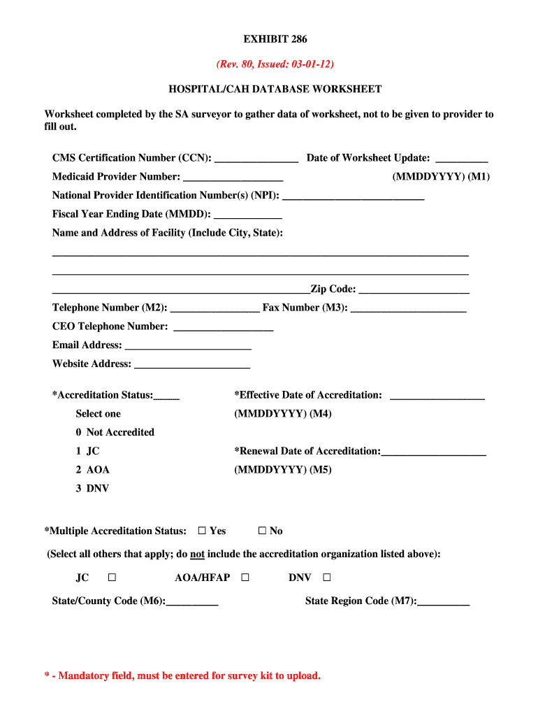 Cms Exhibit 286  Form