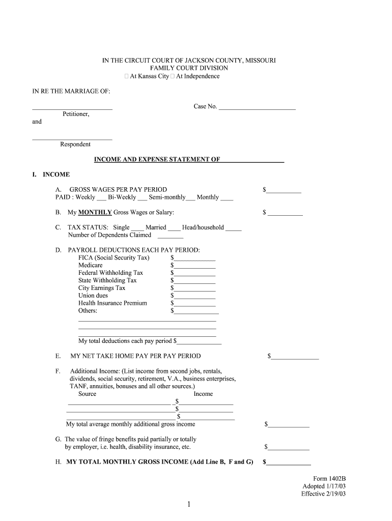  Form 1402b 2003-2024