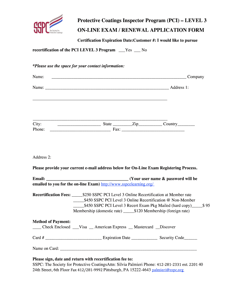 Asnt Level 3 Application  Form