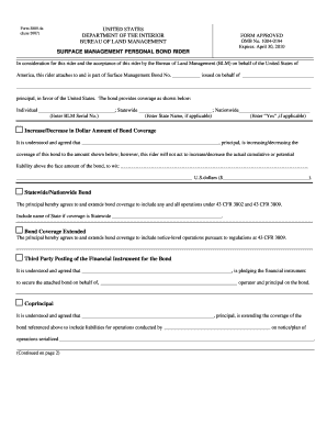 3809 Management Bond  Form