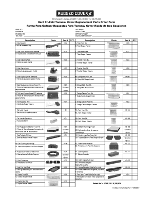 Tonneau Cover Parts Diagram  Form