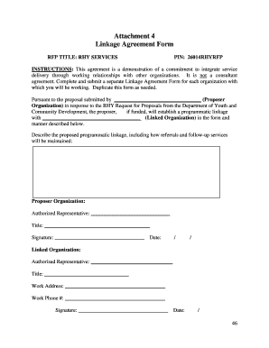 Linkage Agreement Template  Form