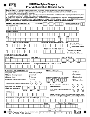 Orthonet Humana  Form