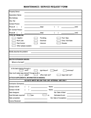 Blank Printable Service Contract  Form