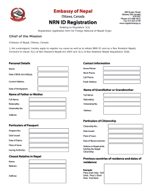 Nrn ID  Form