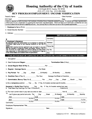 Income Verification Form