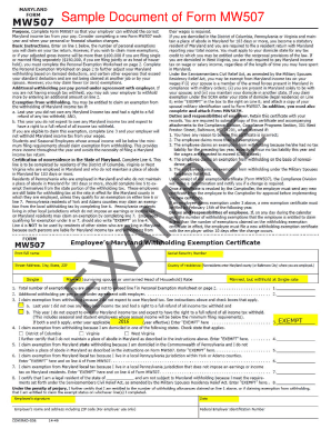 How to Fill Out Mw507  Form