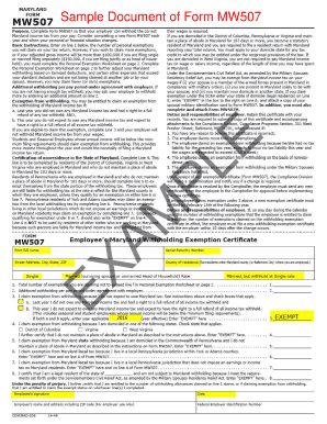 How to Fill Out Mw507 Form