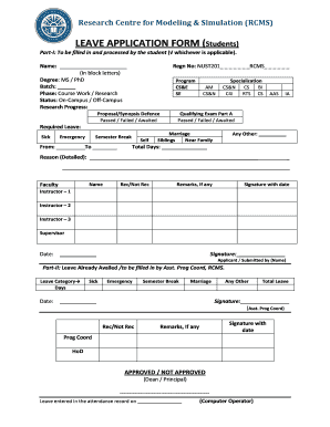 Leave Application Form