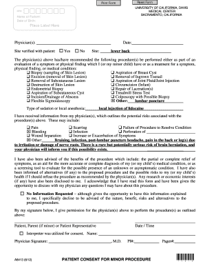 Lumbar Puncture Consent Form