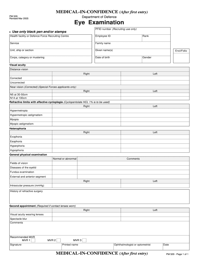  Eye Exam Form Template 2005-2024